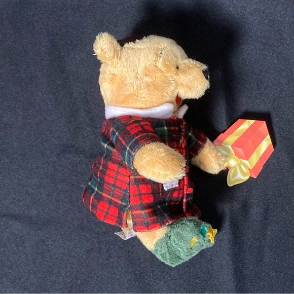 ⭐️ Disney Store Exclusive Winnie the Pooh Bear Christmas Plaid Pajama Plush - Picture 2 of 16
